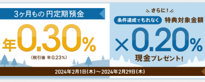 auじぶん銀行、高金利の円定期預金とさらに現金プレゼント